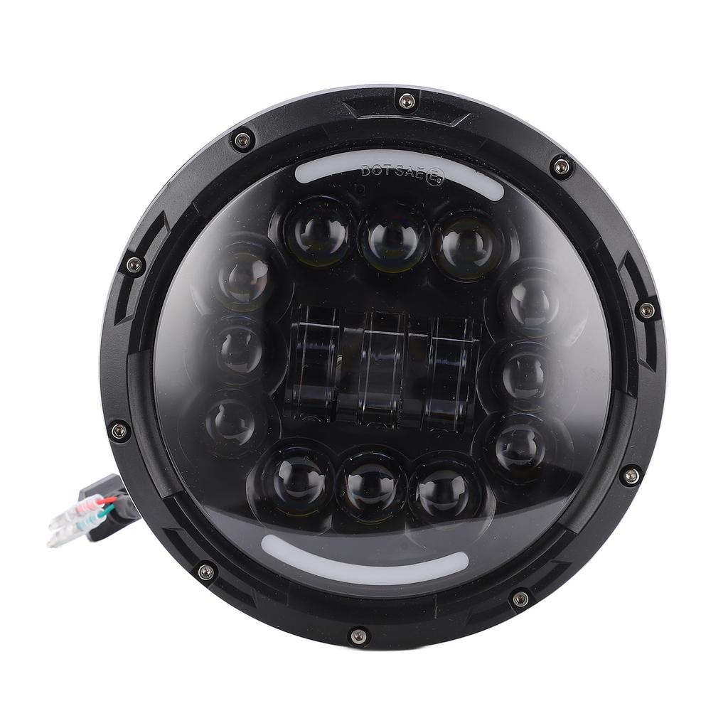 7in 12 LEDs Motorcycle Headlight 6500K?7000K 4400LM IP67 Protection Replacement for Wrangler