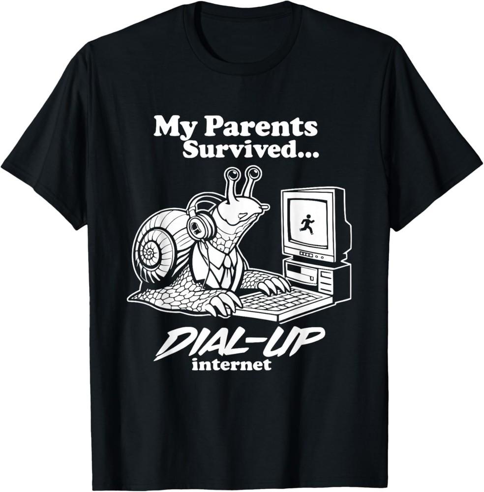 

Retro My Parents Survived DIAL UP Internet Father#039;s Day TShirt Unisex T-Shirt XXXL