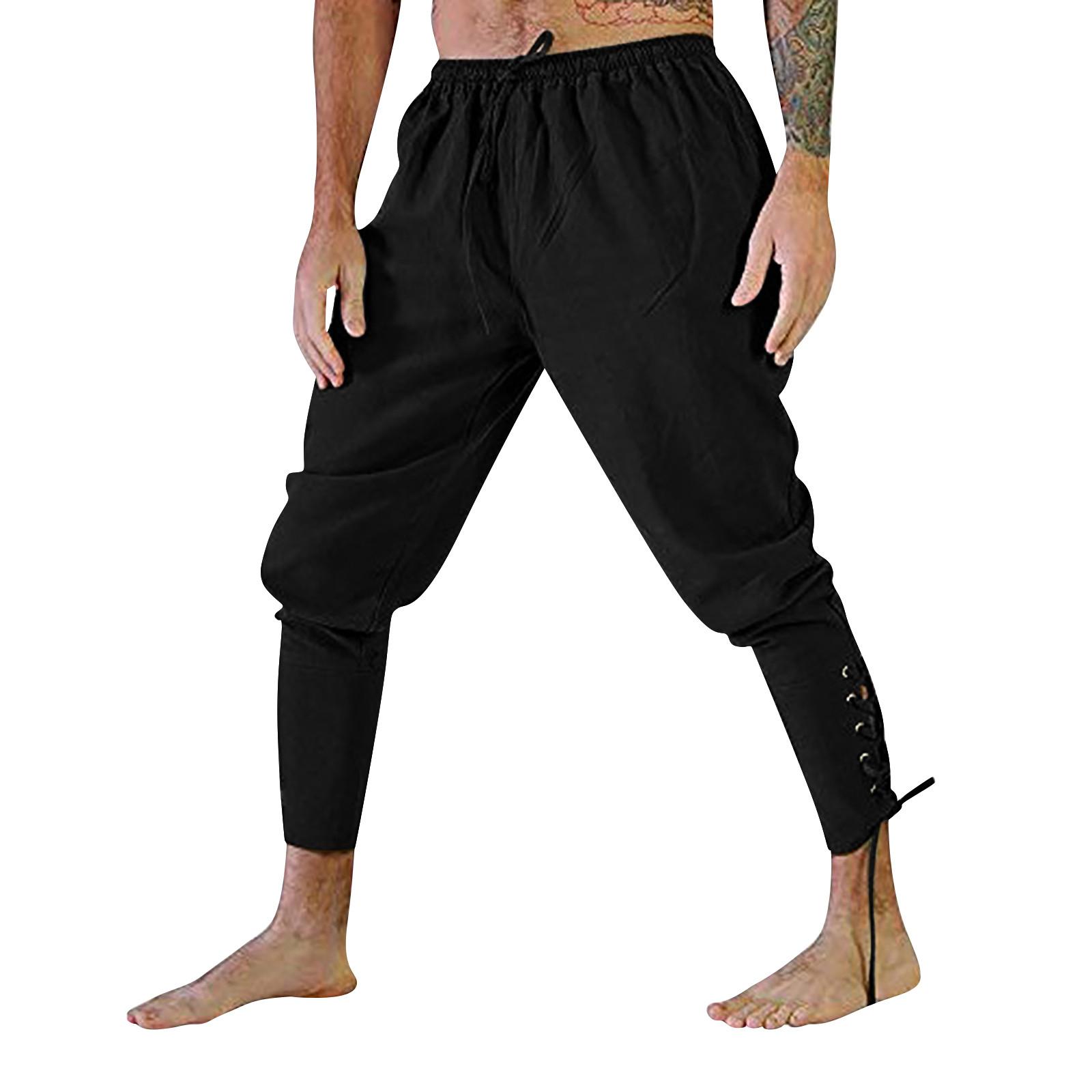 

Мужские летние мужские брюки Брюки с поясом Брюки для выступлений на сцене Повседневные брюки M чёрный