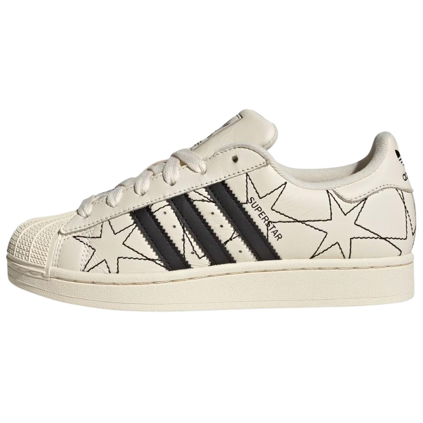 Adidas Originals Superstar 2 Comfortable Soft Sneakers Women Sneakers Beige Black IH4123 42⅔