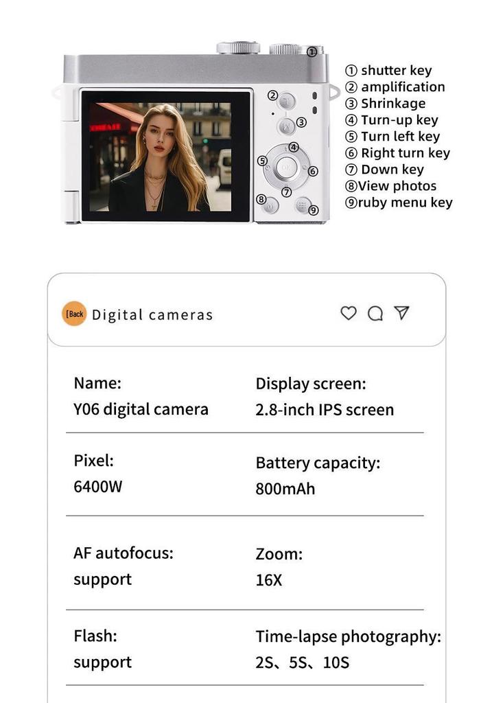 4K HD Retro Camcorder with Flip-out Screen for Students & Travelers