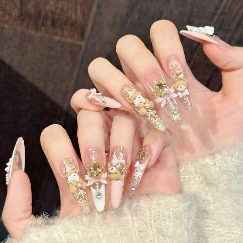 Handmade Wearable Nails with a High-End Feel, Cat-Eye Nail Art, Versatile and Luxurious, Travel-Friendly, Brightening Effect, Handmade Nail Art