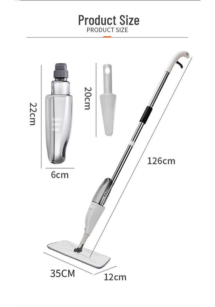 One-Step Dual-Use Spray Mop: Wet & Dry, No-Wring, Easy-Clean for Home