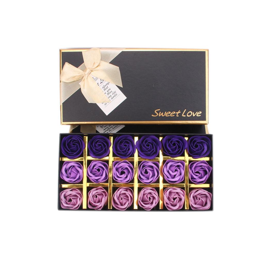 

Мыльный цветок Красивая имитация розы для пар Подарок на День святого Валентина 18 purple tricolor