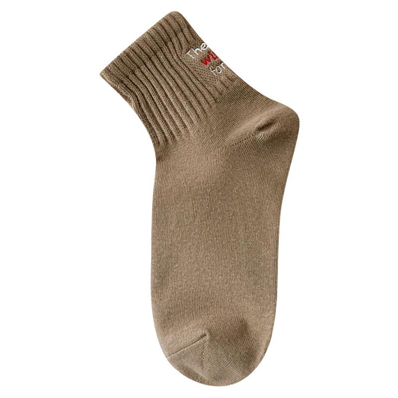 5 Pairs of Female Spring and Summer Small Variety Build Precollage Style Heel In The Letter Tube Socks