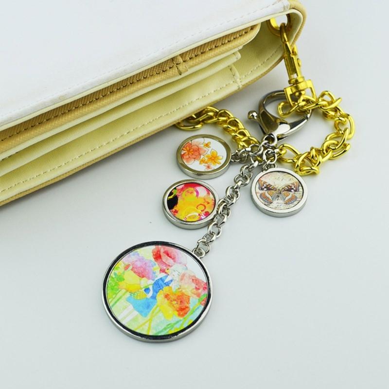 Metal Keyring with Heat Transfer Printing Sublimation Blank Keychain Jewelry Keychains Accessories for Graduates