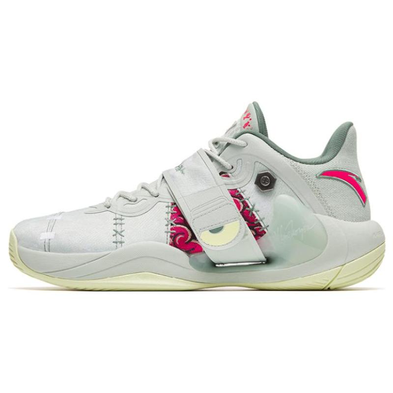 Anta Water Flower 4 Cushioned Slip-Resistant Low-Top Performance Basketball Shoes Turquoise Halloween Sneakers 112241109-5