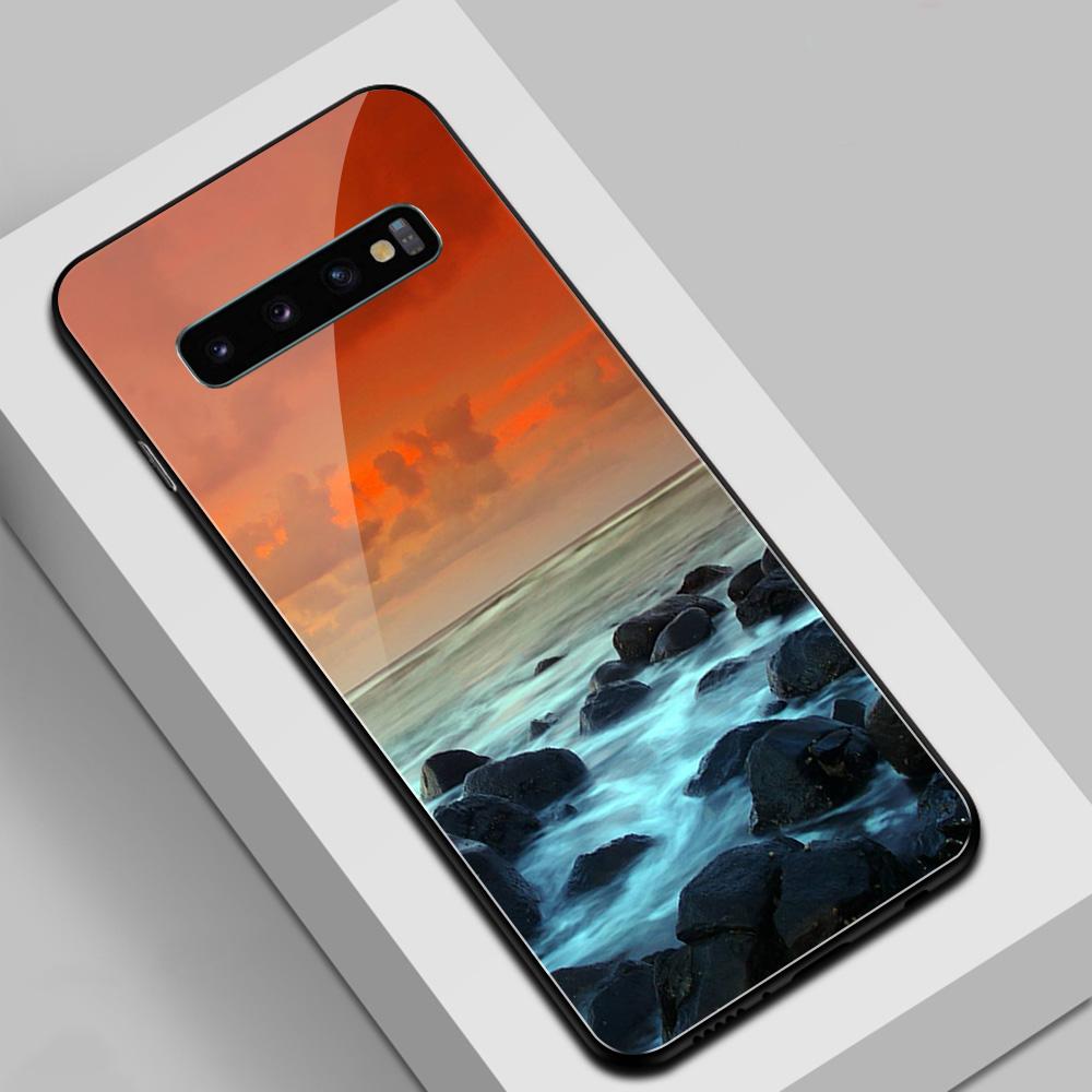 

Чехол из камня Kalp для Samsung S10 Plus, стеклянная задняя крышка, чехол для Samsung Galaxy S8 S9 S10 S20 plus Note 8 9 10 plus S10e ultra S22 s22 ultra&Glass case
