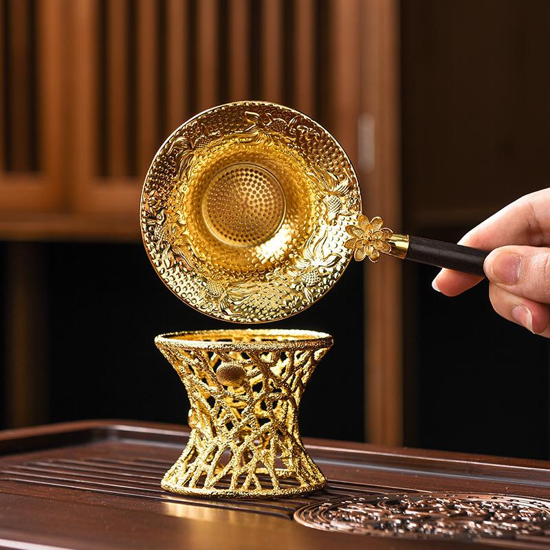 Tea strainer tea filter alloy tea set accessories household tea making funnel tea maker spoon tea residue separator