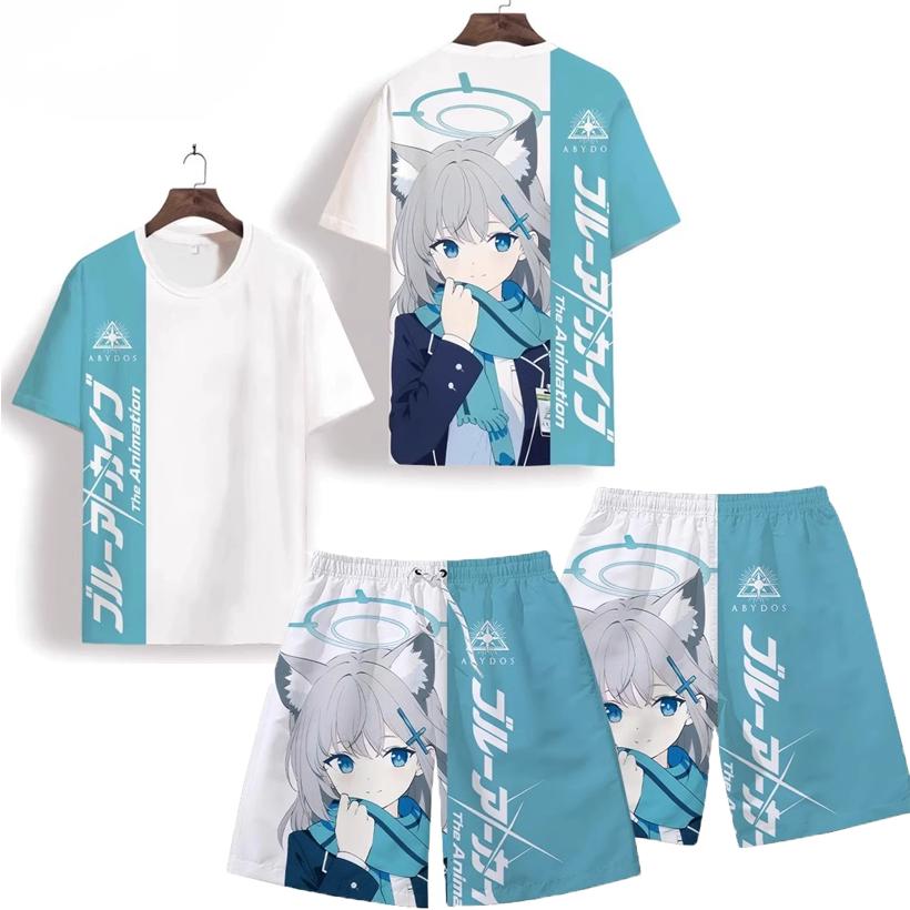

Men s Suits Anime Blue Archive Takanashi Hoshino 3D Print T-Shirts Shorts 2-Piece Sets Tracksuits Oversized Outfits Man Clothing S