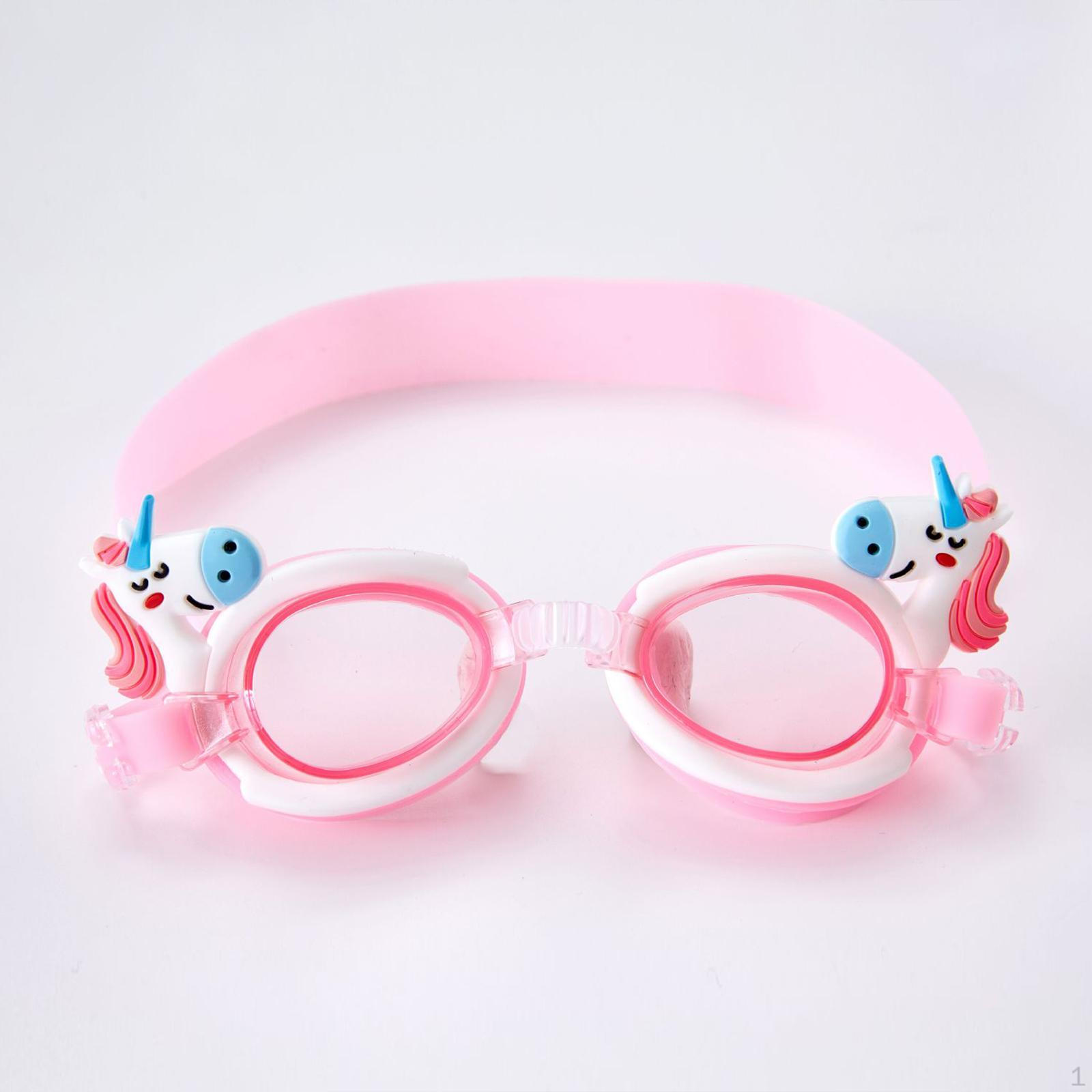 

Мультяшные очки для плавания, регулируемый ремешок, милые, водонепроницаемые, линзы с защитой от запотевания для мальчиков и девочек, спорт Rainbow