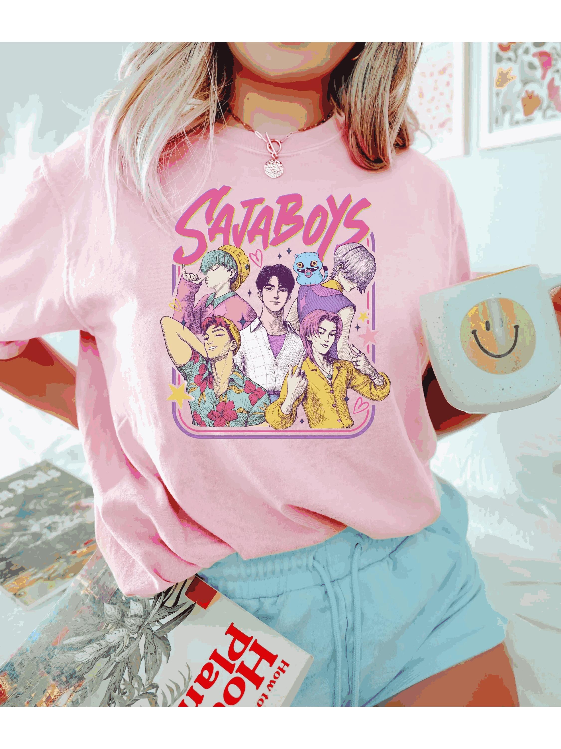 

Saja Boys Kpop Охотники на демонов Футболка Подарок для женщин Оверсайз Y2k Женская одежда Женская одежда с коротким рукавом Женская одежда 4XL