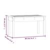 VidaXL Banc de jardin noir 80x44x45 cm bois massif de pin 824001