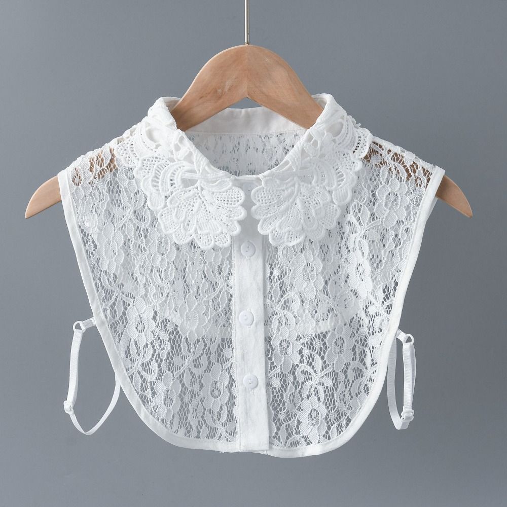 Clothes Accessory Detachable Fake Collar Lace White Black False Collar Neckline Women Girls