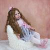 70 CM 3D Paint Soft Silicone Reborn Baby Doll Toy With Vein Cloth Body Long Hair Princess Girl Toddler Dress Up Art Bebe