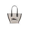 New LONGCHAMP Canvas With Calfskin Canvas Bag, Tote Bag, Shopping Bag, Handbag Regular Women's Beige 10194HSG037