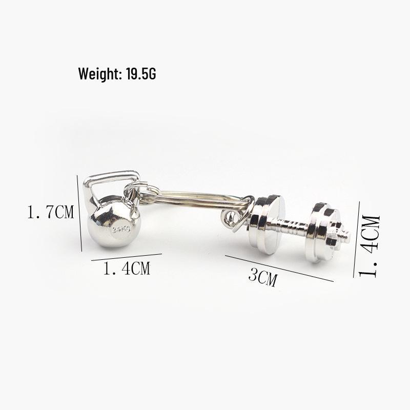 Cross-Border Fitness Gift: Dumbbell Keychain Pendant for Couples