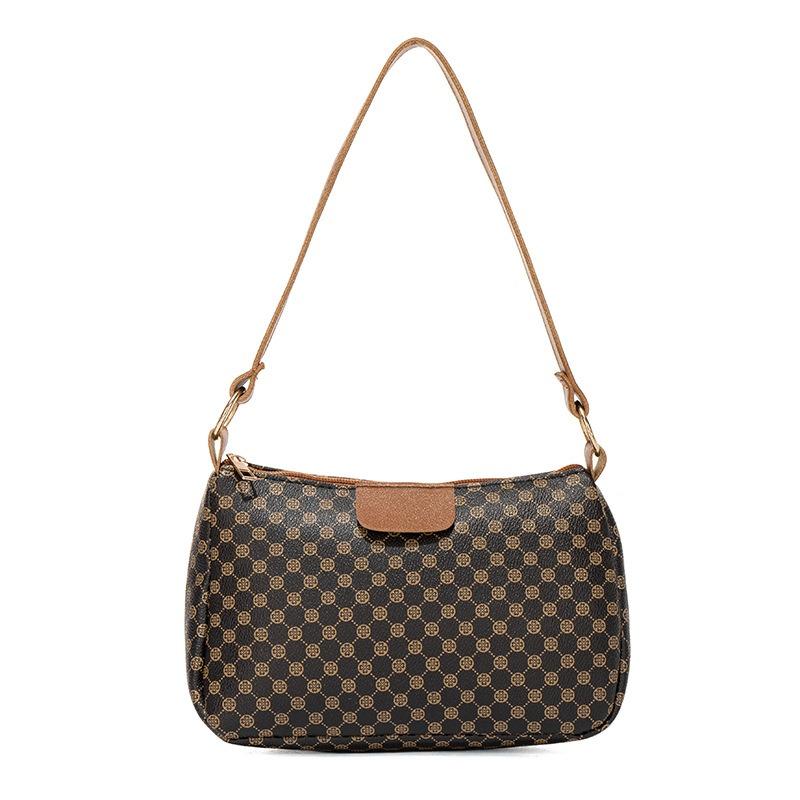 Printed Polka Dot Shoulder Zipper Women's Bag New Fashion Casual Armpit Bag