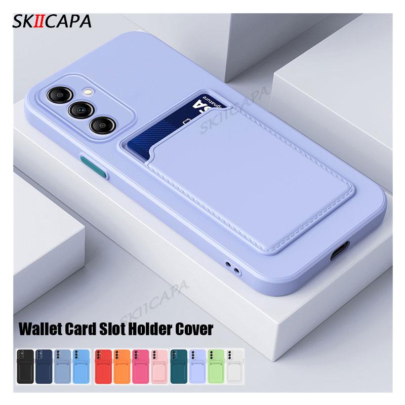 

Мягкий чехол с гнездом для карты-кошелька для Samsung A14 A34 A54 5G A24 4G ярких цветов, защита камеры, противоударный силиконовый чехол, чехол Galaxy A 14 A54 A34