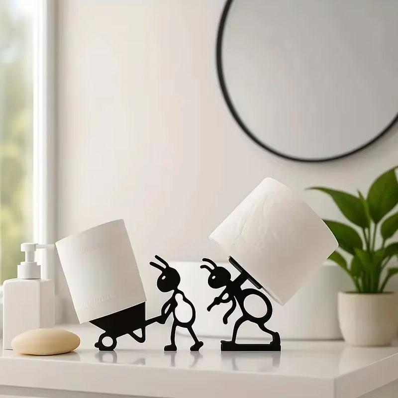 3D Printed Ant-Shaped Paper Towel Holder - Cute & Practical Bathroom/Office Decor, Space-Saving Organizer for Kitchen/Toilet