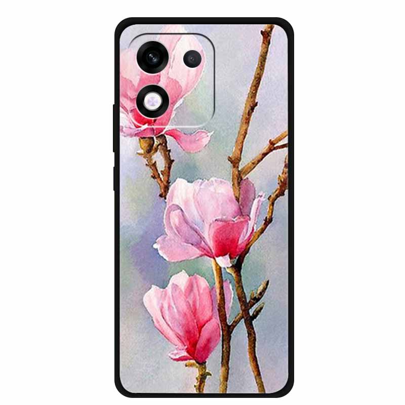 

Phone Case For Huawei Honor X70i Black Minimalist TPU Soft Silicone Anti Scratch Tech Style Bumper Shockproof Fundas Back Cover Honor X70i