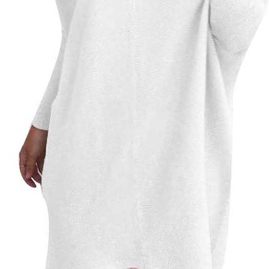 Women Casual Long-Sleeve V-Neck Loose Knitted Sweater Top Pullover for Home Office