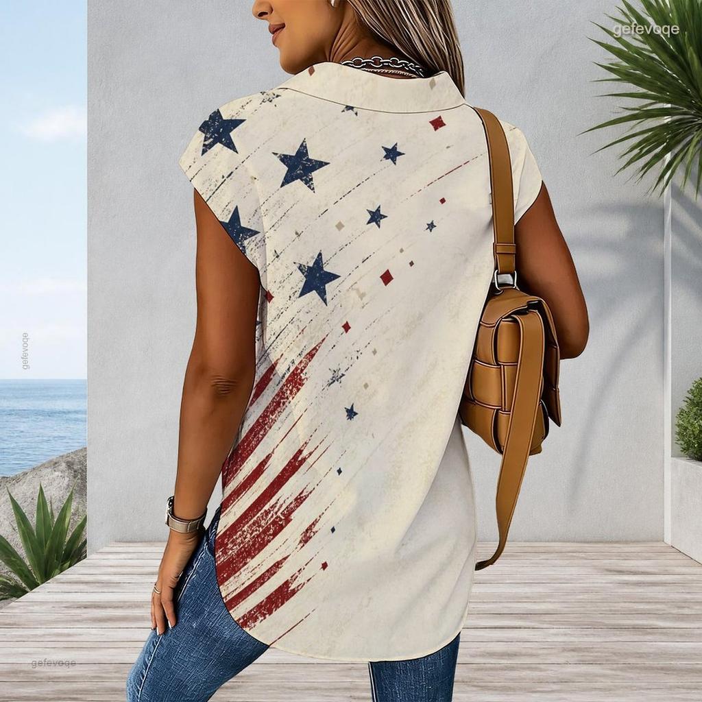 Women Plus Size Cap Sleeve Button Front Tunic Dress Pink Crystal Diamond Heart Print Curved Hem Casual Shirt Blouse