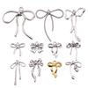 23 Styles Bowknot DIY Alloy Hollow Pendant Charm for Handmade Necklace & Bracelet
