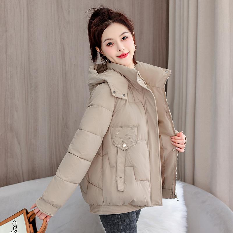 Winter New Short Plus Size Cotton-padded Clothes Supply Women's Fashion Hooded Cotton-padded Jacket