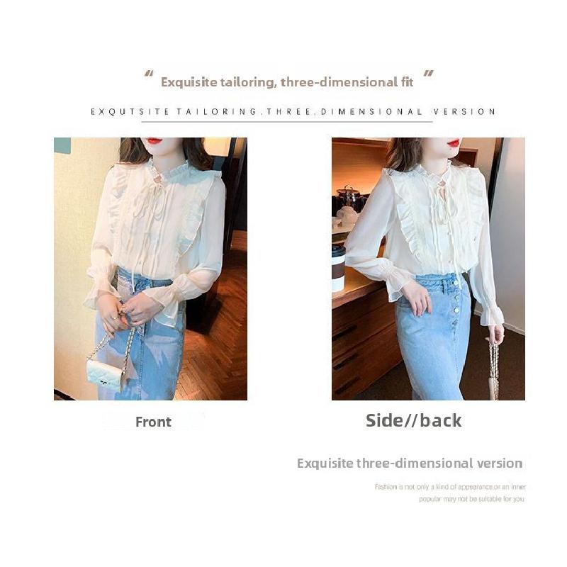 2026 Spring and Autumn New Elegant Chiffon Women's Shirt Fashionable Long Sleeve Top