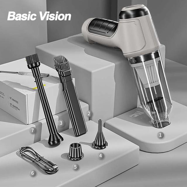 95000Pa aspirador de pó portátil sem fio para carro, mini aspirador de pó para carro, casa, teclado, robô de limpeza