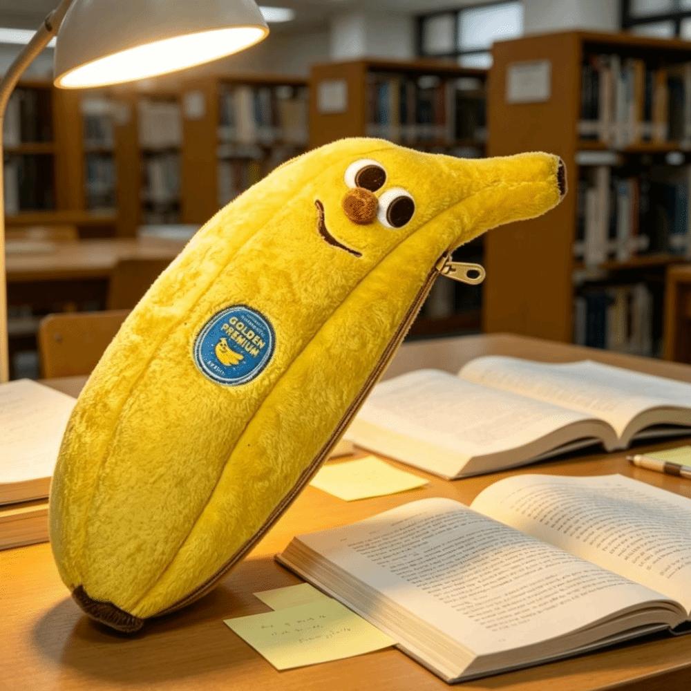 Creative Banana Pencil Case Cartoon Banana Pencil Pouch Charming Stationery Bag Home
