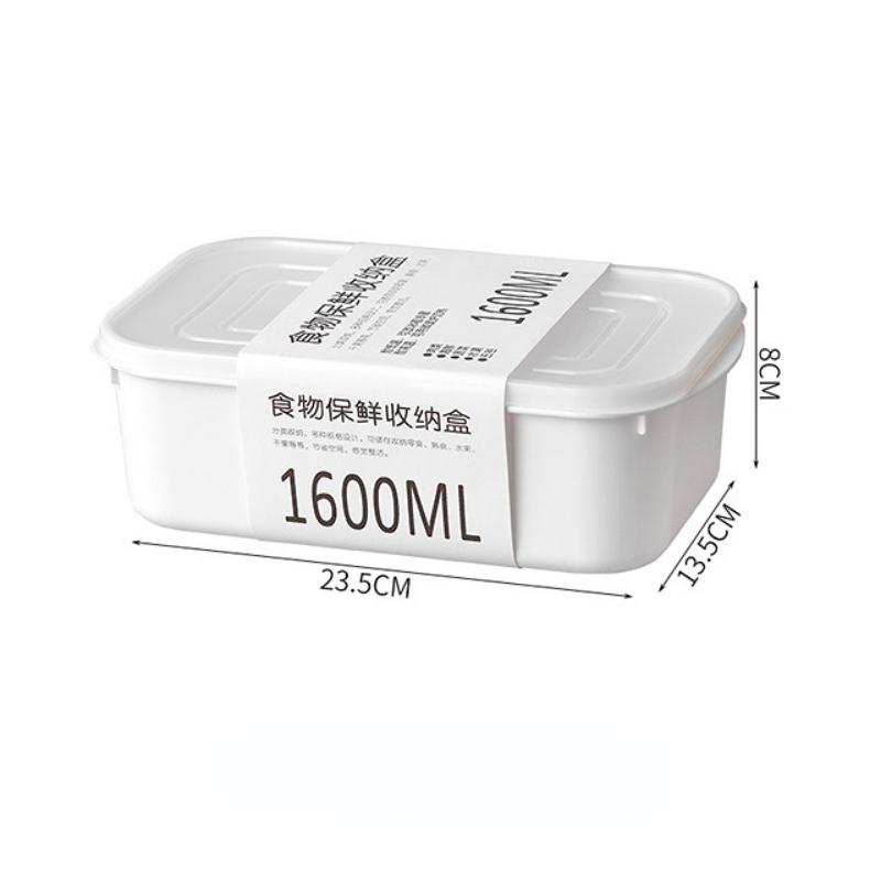 

Холодильник Контейнеры для хранения продуктов питания Кухонные герметичные контейнеры для продуктов питания Контейнеры для хранения продуктов Контейнеры для хранения свежих продуктов Кухонный органайзер 1600ml белый