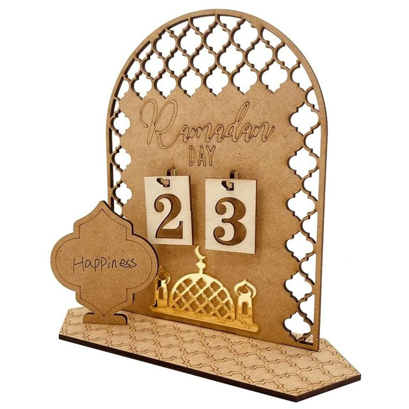 

Wooden Ramadan Advent Calendar Decorations - Wooden Countdown Calendars Decorations 30 Days Eid Mubarak XXXL
