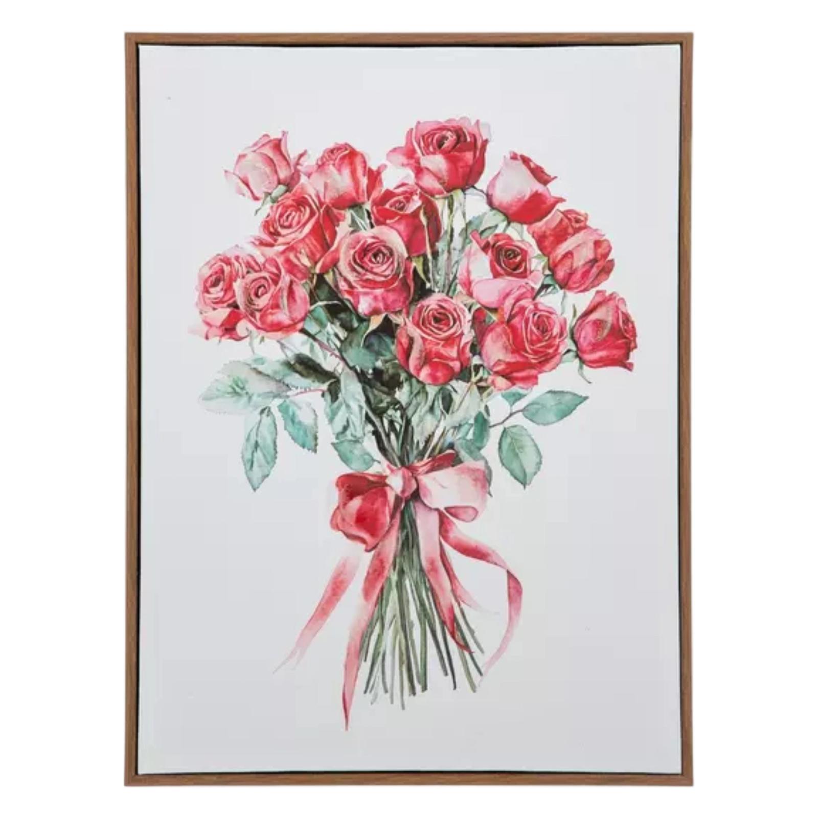 

30*40CM Valentine s Day Mural, Rural Valentine s Day Decoration, Framed Image. One Size