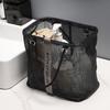 Bathroom Mesh Toiletry Bag, Portable Large Net Shower Handbag, Breathable Mesh Storage Basket for Bath Supplies
