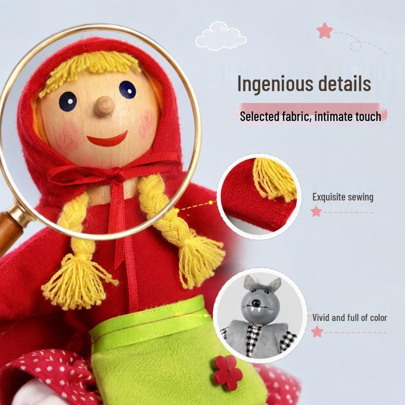 Educational Big Bad Wolf Puppet with Movable Joints for Parent-Child Storytelling Fun
