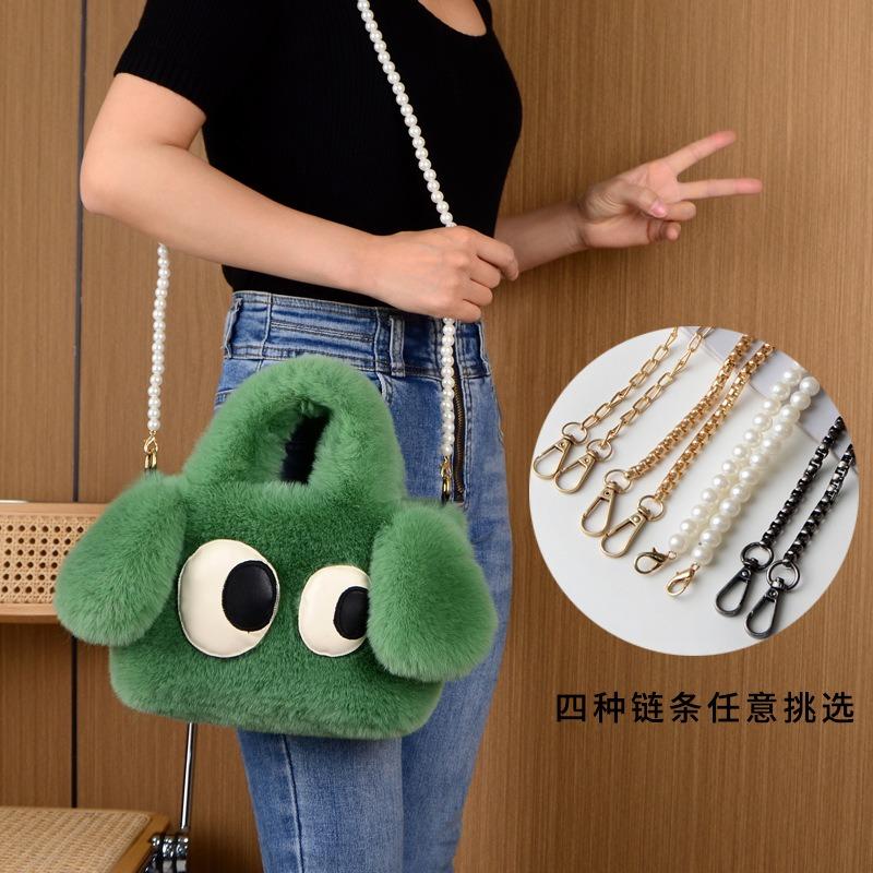 New autumn and winter plush bag cute big-eyed puppy tote bag shoulder bag crossbody sideways eye puppy bag