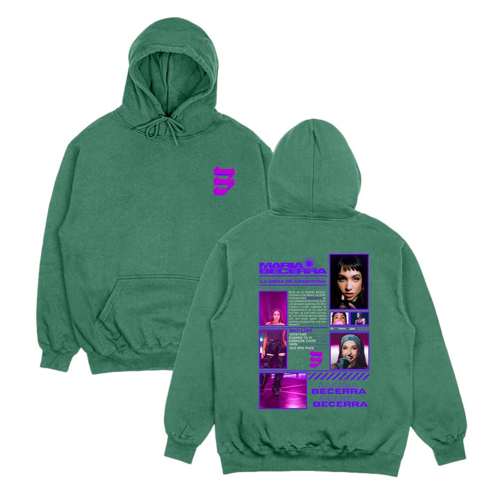 María Becerra LA NENA DE ARGENTINA Album Hoodie Graphic Sweatshirt Unisex Vintage Hip Hop Pullover