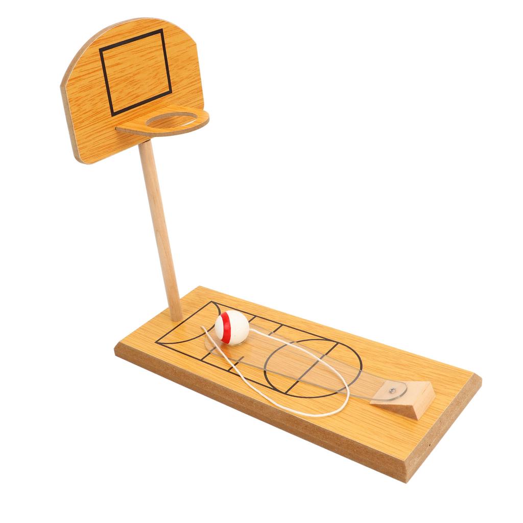 Wooden Desktop Basketball Game Finger Basketball Hoop Shooting Toy for Parent Child Interaction