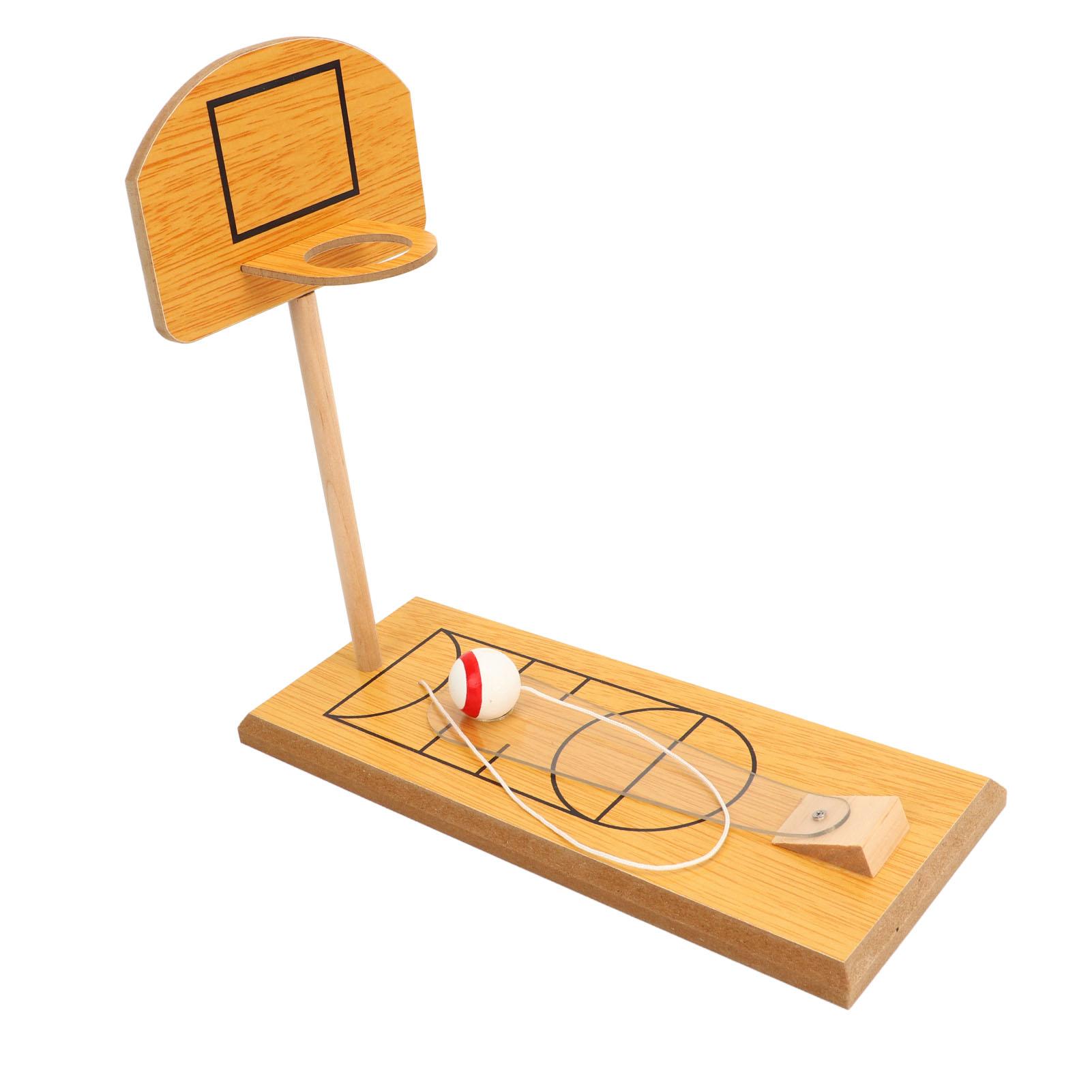 

Wooden Desktop Basketball Game Finger Basketball Hoop Shooting Toy for Parent Child Interaction
