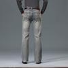 Herren Mid-Rise Loose Stretch Jeans Klassisches Design Schlagjeans