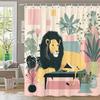 Chic Lion on Sofa Waterproof Mildew-Resistant Shower Curtain - Modern Design for a Stylish Bathroom Décor Experience
