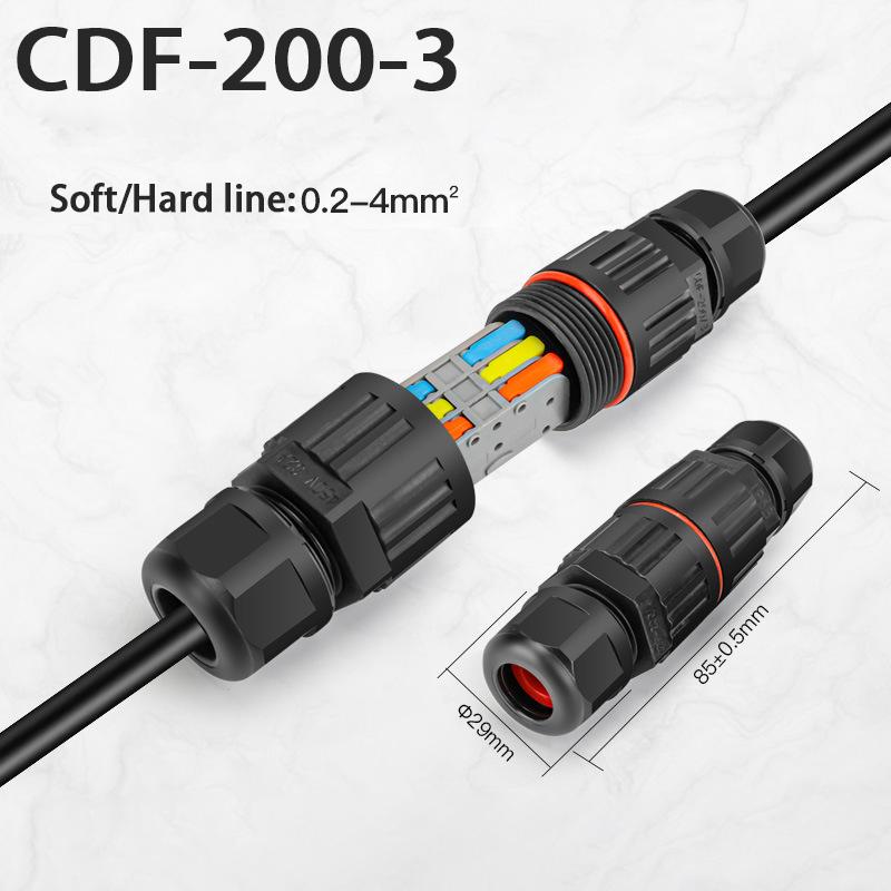 1PC Vodotěsný spojovací vodič s krytím IP68 Rychlé připojení Vodotěsný konektor 2/3kolíkový pájecí kabel Méně LED lampy Venkovní deštivzdorný terminál