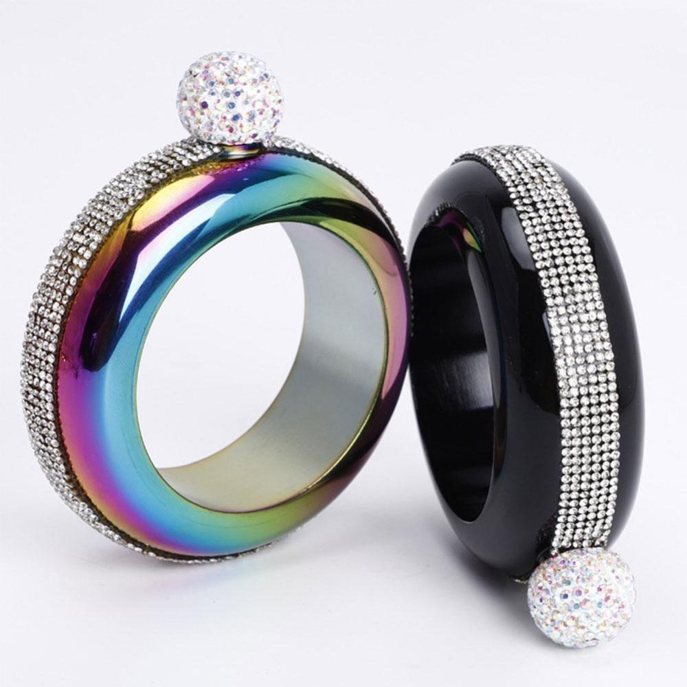 Stainless Steel Women Bracelet for Wine Gifts Bracelet Bottle Portable Hip Flask