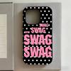 Custodia per Telefono Y2K Lettere SWAG alla Moda Per IPhone 17 Air 16 Pro Max 15 14 Plus 13 12 Mini 11 Pro Cover Posteriore in Silicone Antiurto