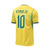2627 Brasilien Haupt-Nr. 10 Einzelnes Top Herren Erwachsene Kurzarm Weltmeisterschaft Fußballtrikot Sport Schnelltrocknendes Trikot Top