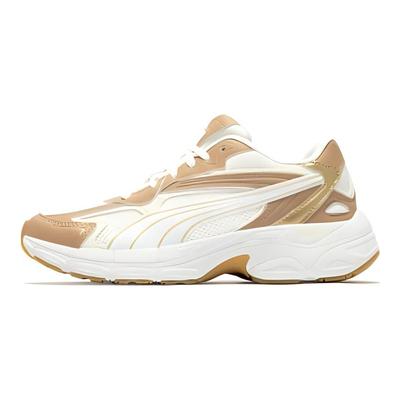 Teveris Nitro Comfortable Retro Shock Absorbing Durable Low Top Lifestyle Casual Shoes Women Sneaker White Yellow 391098-02