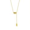 Marka French Wind Necklace Titanium Steel Plated 18K Gold Small Golden Bean Fringed Lucky Long Pendant Jewelry Women
