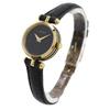 GUCCI Sherry Watches 2000L blackDial Plated Gold/leather Quartz Analog display Women Used